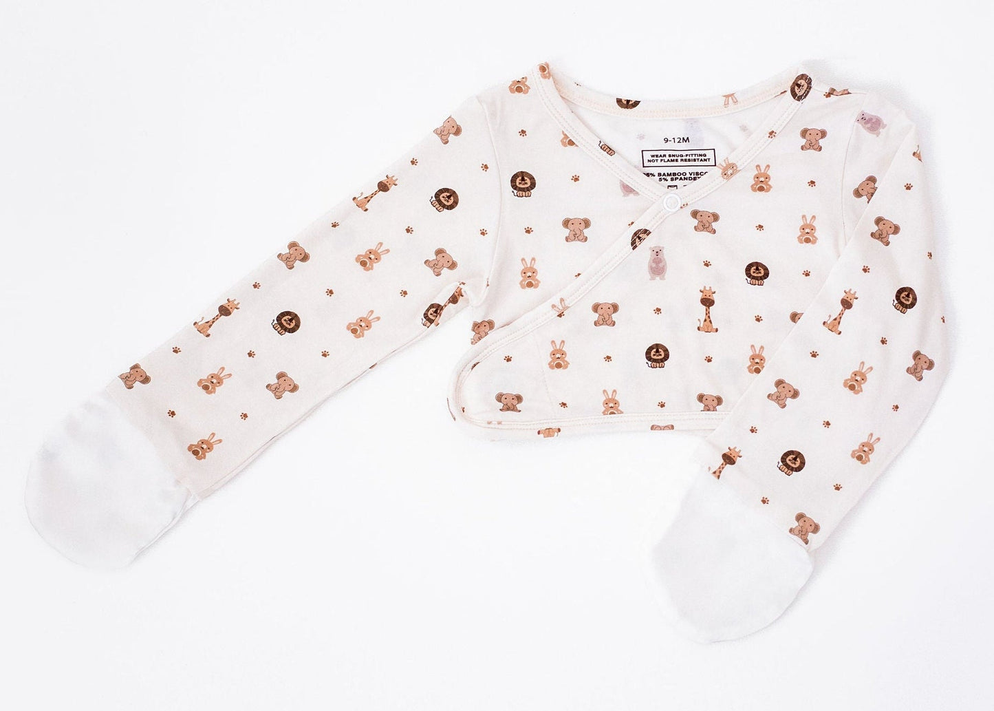 Baby outfit with polka dot pattern on a white background